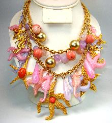 Pastel Cabochons Plastic Necklace