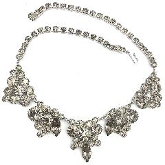 Gray (black Diamond) Navettes Necklace
