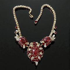 Red Pear Plastic Necklace