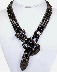 Black (jet) Chatons Only Necklace