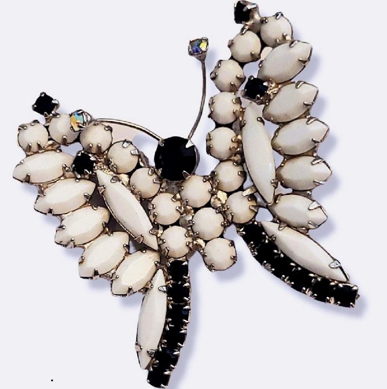 Front view of Multiple Colors Navettes Brooch