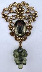 Green Cabochons Brooch