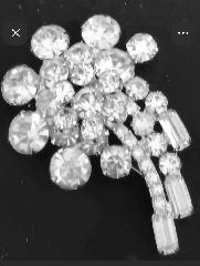 Clear Baguettes Brooch