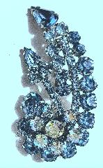 Blue Pear Brooch