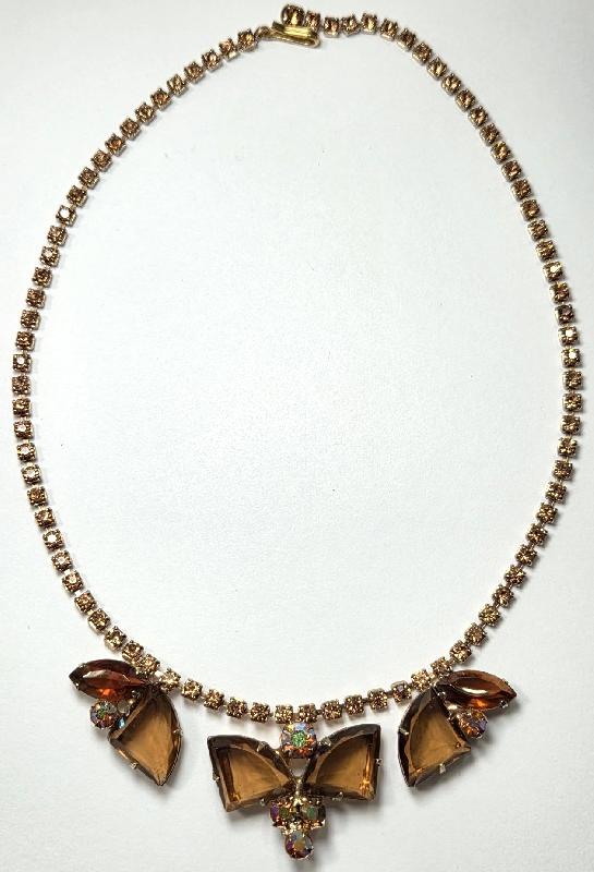 Front view of Topaz Pie Necklace