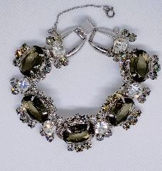Gray (black Diamond) Oval Bracelet 5 Link