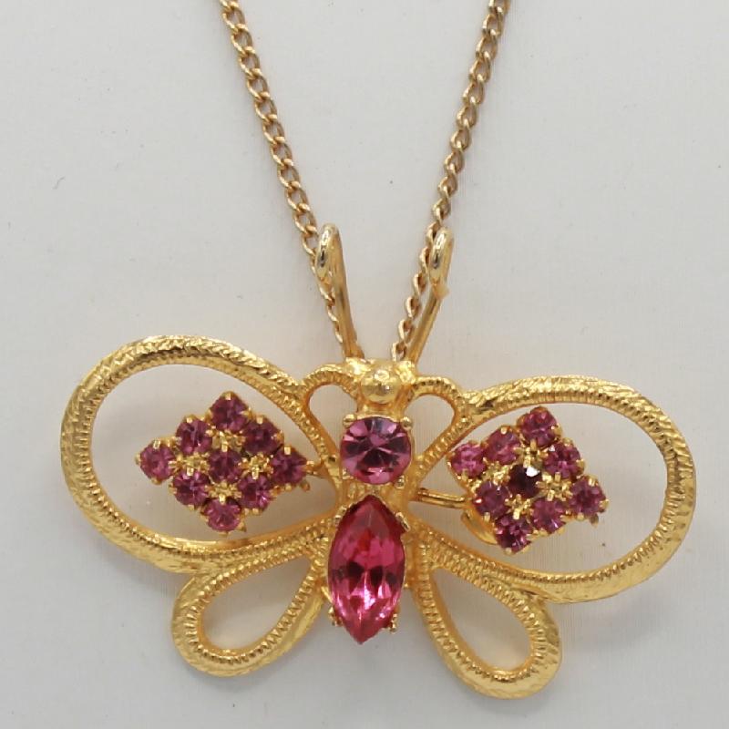 Front view of Pink Navettes Pendant