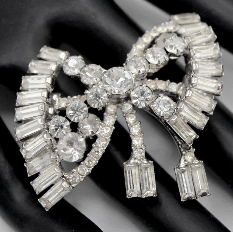 Front view of Clear Baguettes Brooch