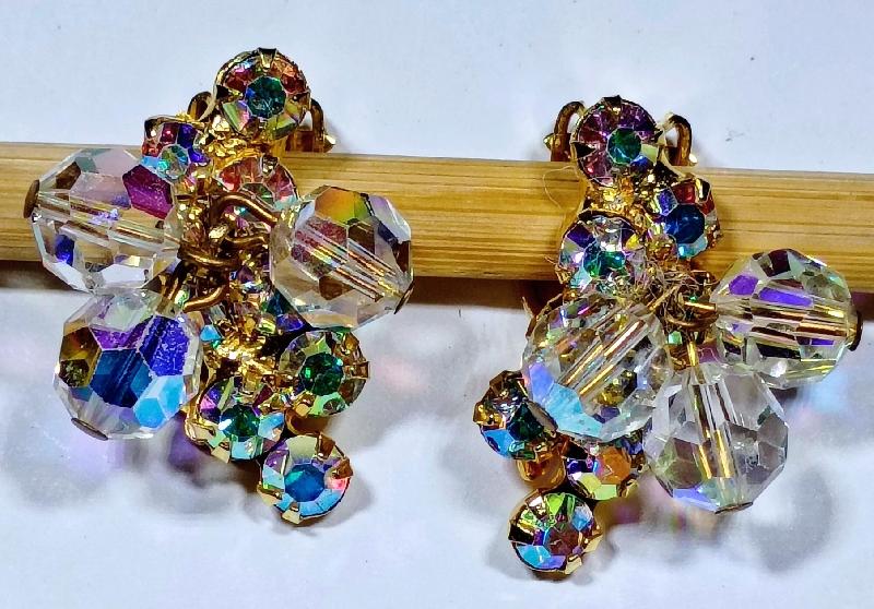 Front view of AB Chatons Only Earrings Clip