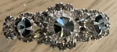 Gray (black Diamond) Navettes Rivoli/Margarita Bracelet Clamper