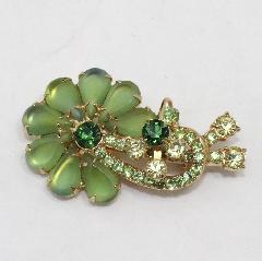 Green Pear Frosted Brooch