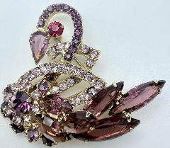 Purple (cardinal) Pear Brooch