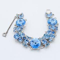 Blue Chatons Only Rivoli/Margarita Bracelet 5 Link