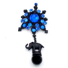 Blue Cabochons Plastic Pin Pendant