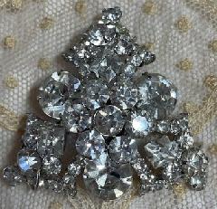 Clear Square Brooch
