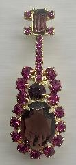Purple (cardinal) Oval Brooch
