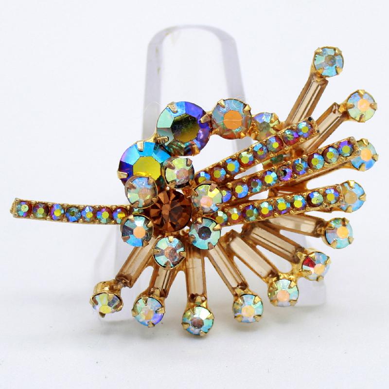 Front view of Topaz Baguettes Brooch