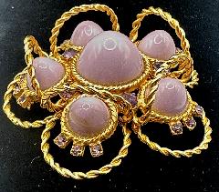 Purple (cardinal) Cabochons Plastic Brooch