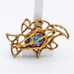 Multiple Colors Oval Multi-Color/Shaded Pin Pendant