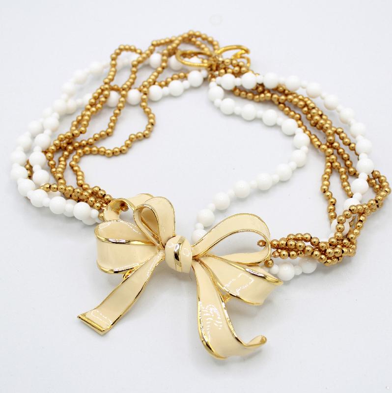 Front view of White (chalk Or Milk) Necklace