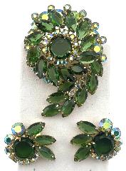 Green Dentelle Brooch