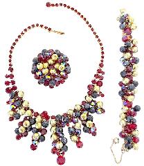 Red Chatons Only Bracelet 5 Link