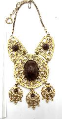 Topaz Cabochons Plastic Necklace