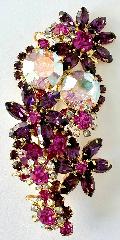 Multiple Colors Navettes Brooch