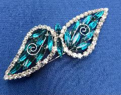 Turquoise Navettes Brooch