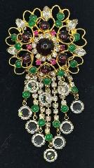 Multiple Colors Cabochons Brooch