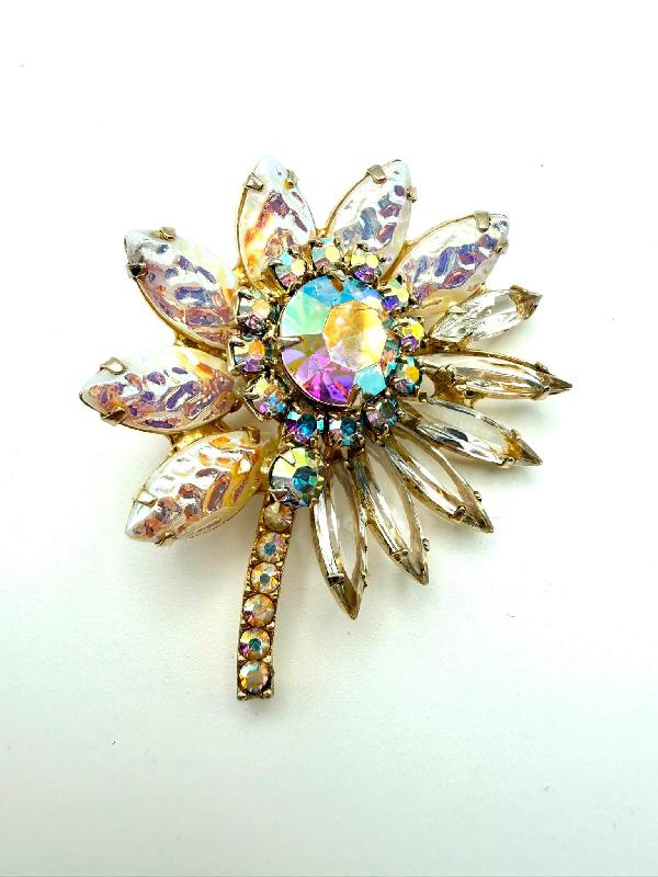 Front view of AB Cabochons Molded/Cut Brooch