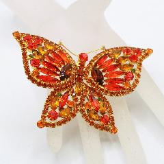 Orange Navettes Brooch