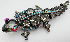 Gray (black Diamond) Pear Brooch