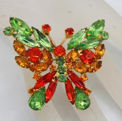 Multiple Colors Pear Brooch