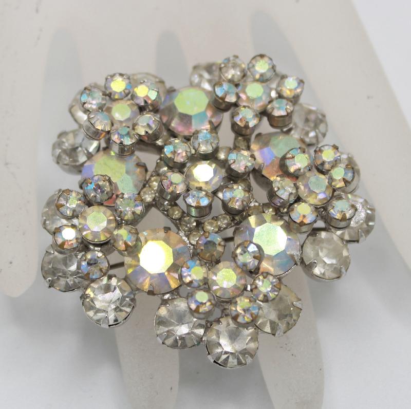 Front view of AB Chatons Only Brooch