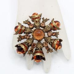 Topaz Cabochons Plastic Brooch