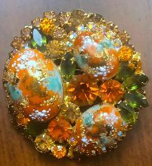 Fall Cabochons Painted(Hand/Transfer) Brooch