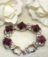 Purple (cardinal) Square Bracelet 5 Link